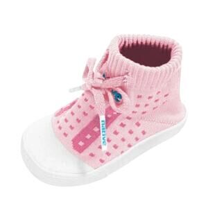 Native Jefferson Sock Booties Baby Crib Shoes Pink Lace Up Sneaker Baby Girl